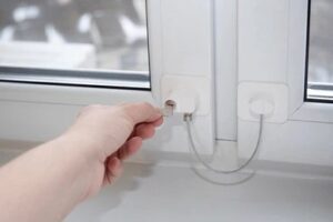 Window restrictor and lock fitted in South Kensington